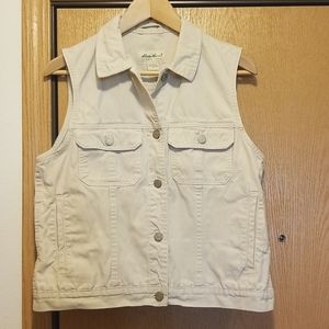Eddie Bauer ladies khaki vest size Medium